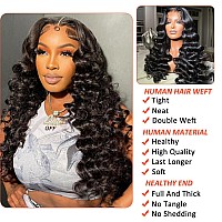 Aakjj Deep Wave Lace Front Wigs Human Hair Glueless Wigs Pre Plucked With Baby Hair 200 Density 13X4 Hd Transparent Lace Front W