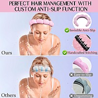 Erhiry Spa Headband For Washing Face Makeup Headband And Wristband Set Non Slip Headband Washing Face Terry Cloth Face Wash H