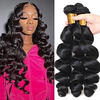 Loose Wave Bundles Human Hair 3 Bundles Loose Curly Bundles Human Hair 10A Virgin Brazilian Hair Bundles 100 Unprocessed Curly