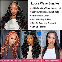 Loose Wave Bundles Human Hair 3 Bundles Loose Curly Bundles Human Hair 10A Virgin Brazilian Hair Bundles 100 Unprocessed Curly