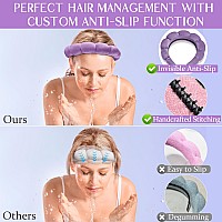 Erhiry Spa Headband For Washing Face Makeup Headband And Wristband Set Non Slip Headband Washing Face Terry Cloth Face Wash H