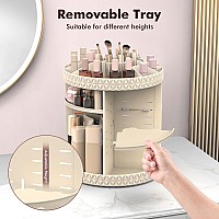 Rosoenvi Rotating Makeup Organizer 360 Spinning Skincare Organizers Adjustable Layer Cosmetic Storage Lazy Susan Makeup Organi