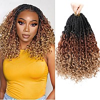 Karida 9 Packs Goddess Box Braids Crochet Hair 12 Inch Crochet Braids With Curly Ends Prelooped Crochet Box Braids Boho Box