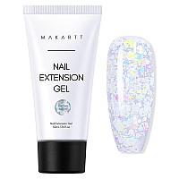 Makartt Poly Nail Gel Giltter Mixed 50Ml Gel Builder For Shinylooking Nail Strengthener 3D Diy Hard Gel Manicures Nail Art At