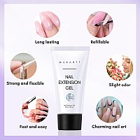 Makartt Poly Nail Gel Giltter Mixed 50Ml Gel Builder For Shinylooking Nail Strengthener 3D Diy Hard Gel Manicures Nail Art At