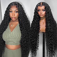 32Inch Deep Wave Lace Front Wigs Human Hair13X4 Hd Transparent Deep Wave Frontal Wigs Human Hair Glueless Curly Wigs For Women