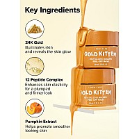 I Dew Care Gold Kitten 24K Gold Pumpkin Extract Peeloff Face Mask Reviatlizing Tightening Korean Skin Care Glass Skin