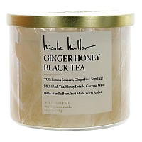 Nicole Miller 14.5 oz Soy Wax Blend 3 Wick Candle - Ginger Honey Black Tea