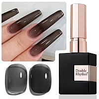 Double Rhythm Translucent Gel Polish Sheer Neutral Natural Light Milky Same Color Same Bottle 15Ml Jelly Nail Polish Nail Art Di