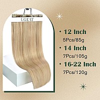 Ugeat Blonde Clip In Human Hair Extensions 18 Inch Dark Ash Blonde Mix Light Blonde Clip In Hair Extensions Remy Hair Ash Blonde