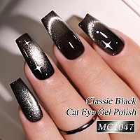 Double Rhythm 05 Oz Cat Eye Gel Polish With Magnet 15Ml Holographic Glitter Shimmer Translucent Jelly Color Magnetic Nail Polis