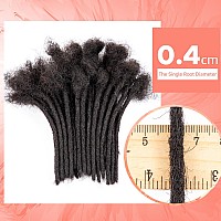 Teresa 4 Inch 04Cm Width Loc Extension Human Hair Natural Black 100 Strands Full Handmade Permanent Locs Extensions Can Be Dye