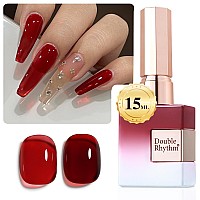 Double Rhythm Translucent Gel Polish Sheer Neutral Natural Light Milky Same Color Same Bottle 15Ml Jelly Nail Polish Nail Art Di