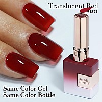 Double Rhythm Translucent Gel Polish Sheer Neutral Natural Light Milky Same Color Same Bottle 15Ml Jelly Nail Polish Nail Art Di