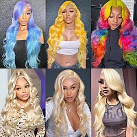 Avolo 613 Lace Front Wig Human Hair 13X6 Transparent Lace Blonde Lace Front Wigs Human Hair 613 Body Wave Lace Front Wigs Human