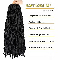 8 Packs Soft Locs 18 Inch Faux Locs Crochet Braids For Butterfly Locs Distressed Soft Locs Crochet Hair For Women 18 Inchpack