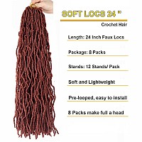 24 Inch Soft Locs Faux Locs Crochet Hair For Butterfly Locs Distressed Locs Hair For Women 24 Inchpack Of 8 350