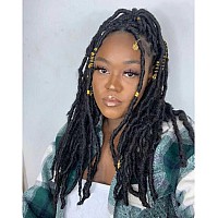 8 Packs Short Faux Locs Crochet Braids 12 Inch Soft Locs Crochet Hair For Butterfly Locs Distressed Locs Hair For Women 12 Inch