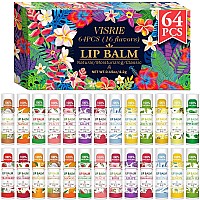 64 Pack Lip Balm Natural Lip Balm Bulk With Vitamin E And Coconut Oil Hydrating Lip Balm For Dry Lips Bulk Lip Balm For Stock