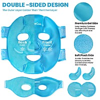 Relaxcoo Ice Face Eye Mask For Dark Circles And Puffiness Cold Warm Compress Gel Cold Cooling Face Mask Package For Women And M