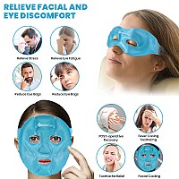 Relaxcoo Ice Face Eye Mask For Dark Circles And Puffiness Cold Warm Compress Gel Cold Cooling Face Mask Package For Women And M