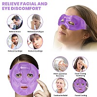 Relaxcoo Ice Face Eye Mask For Dark Circles And Puffiness Cold Warm Compress Gel Cold Cooling Face Mask Package For Women And M