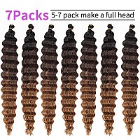 Qrhsuka Curly Braiding Hair 30 Inch 3 Packs Ocean Wave Crochet Hair Curly Crochet Hair For Women Bohemian Twist Crochet Braids