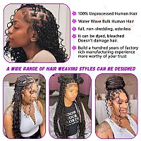 Human Braiding Hair Deep Wave Bulk Human Hair For Braiding No Weft Wet And Wavy Human Hair Braiding Hair Extensions For Boho Bra