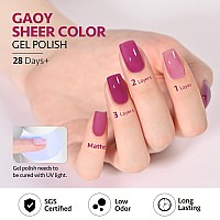 Gaoy Jelly Gel Nail Polish 16Ml Sheer Purple Translucent Soak Off Gel Polish Uv Light Cure For Nail Art Diy 2137 Pickled Grap