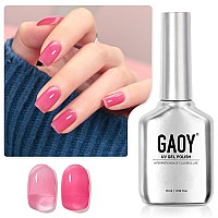 Gaoy Jelly Gel Nail Polish 16Ml Sheer Pink Translucent Soak Off Gel Polish Uv Light Cure For Nail Art Diy 2134 Pink Tulip