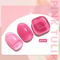 Gaoy Jelly Gel Nail Polish 16Ml Sheer Pink Translucent Soak Off Gel Polish Uv Light Cure For Nail Art Diy 2134 Pink Tulip