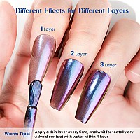 Mizhse Chameleon Nail Polish Purple Nail Polish Air Dry Fast 15Ml05 Fl Oz High Glossy Shiny Nail Pigment Holographic Nail Po