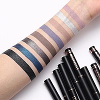 Bestland 8 Pcs Cream Eyeshadow Stick Highlighter Makeup Stick Set Longlasting Waterproof Creaseproof Blendable Eye Shadow A