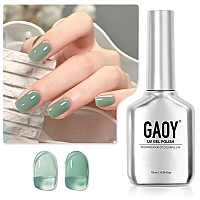 Gaoy Jelly Gel Nail Polish 16Ml Sheer Green Translucent Soak Off Gel Polish Uv Light Cure For Nail Art Diy 2136 Aqua Mint