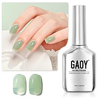 Gaoy Jelly Gel Nail Polish 16Ml Sheer Green Translucent Soak Off Gel Polish Uv Light Cure For Nail Art Diy 2135 Light Jade