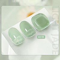 Gaoy Jelly Gel Nail Polish 16Ml Sheer Green Translucent Soak Off Gel Polish Uv Light Cure For Nail Art Diy 2135 Light Jade