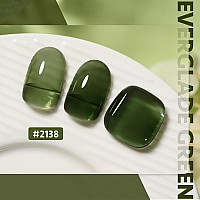 Gaoy Jelly Gel Nail Polish 16Ml Sheer Green Translucent Soak Off Gel Polish Uv Light Cure For Nail Art Diy 2138 Everglade Gre