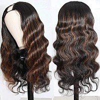 Dosacia V Part Wigs Human Hair Body Wave Brazilian Virgin Human Hair Wigs Glueless Full Head Clip In Half Wig For Black Women Up