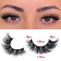 Tnfvloneins Wispy Lashes Natural Look Fluffy Eye Lashes Mink 10 Pairs False Eyelashes Pack 4D Volume Strip Fake Eyelashes Like L