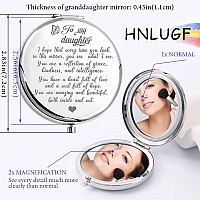 Hnlugf To My Granddaughter Youre Amazing And Beautiful Pocket Mirror Granddaughter Engraved Compact Mirror Family First M