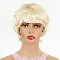 Luxnovolex Wear And Go Blonde Human Hair Wig Pixie Cut Wigs For Black Women With Bangs Human Hair Wigs Glueless Wigs Human Hair