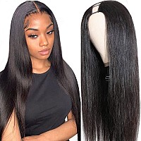 Sooolavely 22 Inch U Part Human Hair Wigs For Black Women Straight Beginner Friendly Unprocessed Brazilian Virgin Human Hair Wig