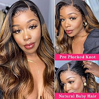 Aaliweya 360 Lace Front Wig Human Hair Pre Plucked 360 Highlight Ombre Hd Transparent Full Lace Frontal Wigs For Women 180 Hone