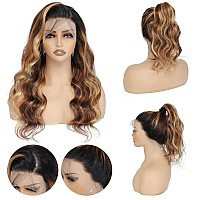 Aaliweya 360 Lace Front Wig Human Hair Pre Plucked 360 Highlight Ombre Hd Transparent Full Lace Frontal Wigs For Women 180 Hone