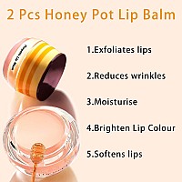 2Pcs Lip Mask Overnight Honeystrawberry Moisturizing Repair Sleeping Lip Balm Fade Lip Lines Bee Lip Balm Hydrating Prevent