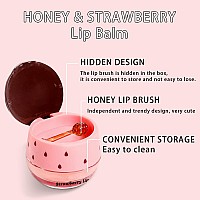 2Pcs Lip Mask Overnight Honeystrawberry Moisturizing Repair Sleeping Lip Balm Fade Lip Lines Bee Lip Balm Hydrating Prevent