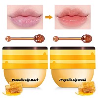 2Pcs Lip Mask Overnight Honeystrawberry Moisturizing Repair Sleeping Lip Balm Fade Lip Lines Bee Lip Balm Hydrating Prevent