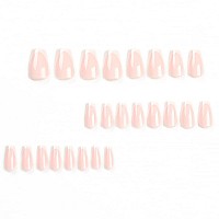 Wafoloze Medium Press On Nails Nails Press On Square Fakefalse Nails With White French Tip Nails Press Ons Designs Gloss Acryl