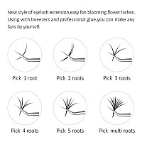 Emeda Blooming Lash Extension 005Mm D Curl 1320Mm Mix Length Fast Automatic Self Fanning Flower Easy Volume Fan Lashes 2D10D