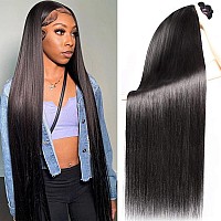 Human Hair Straight Bundles 4 Bundles 24 26 28 30 Inch Straight Bundles 100 Unprocessed Virgin Brazilian Raw Straight Bundles H